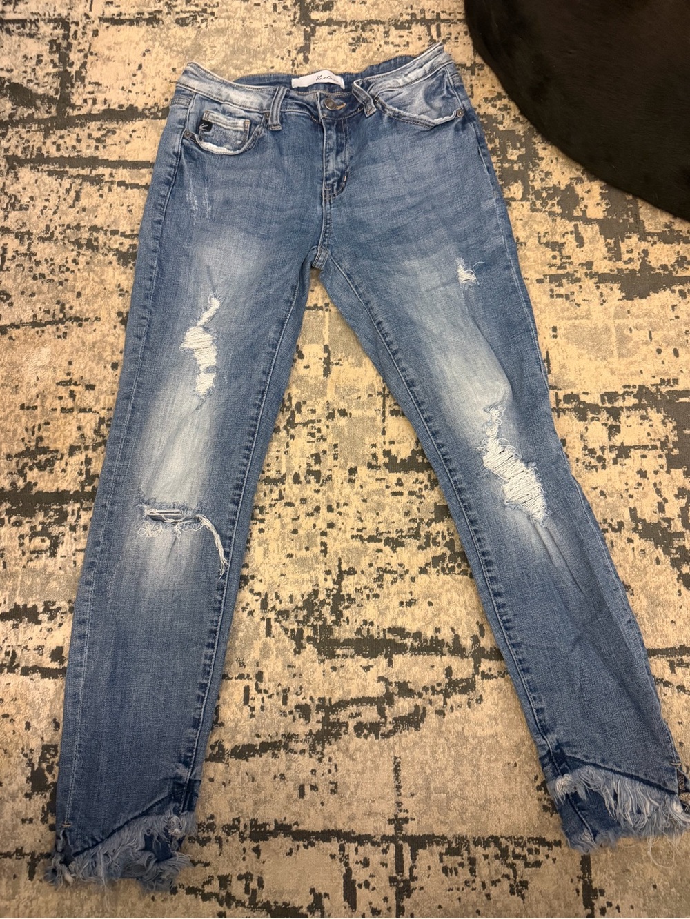 KanCan Women's Distressed Light Blue Jeans - Casual Slim Fit (#4)